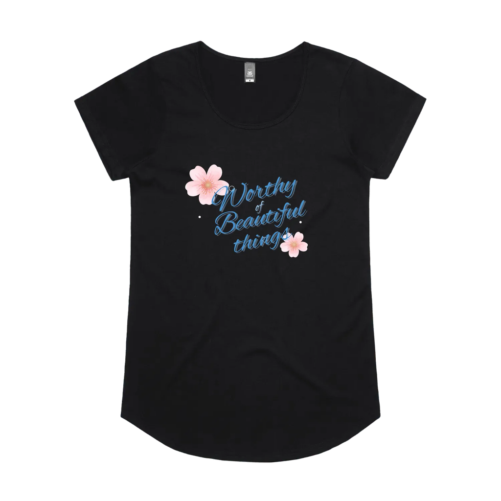 Black front flat lay