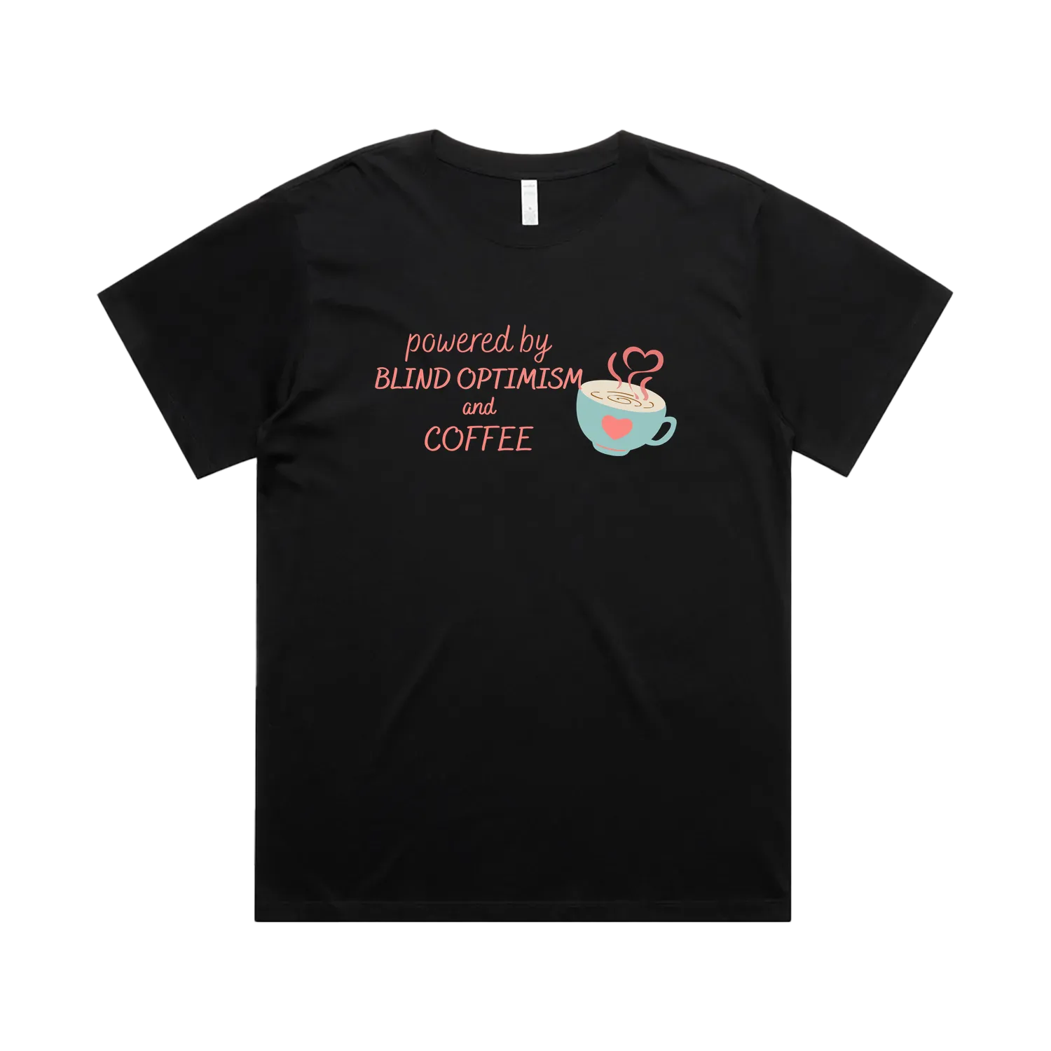 Black front flat lay