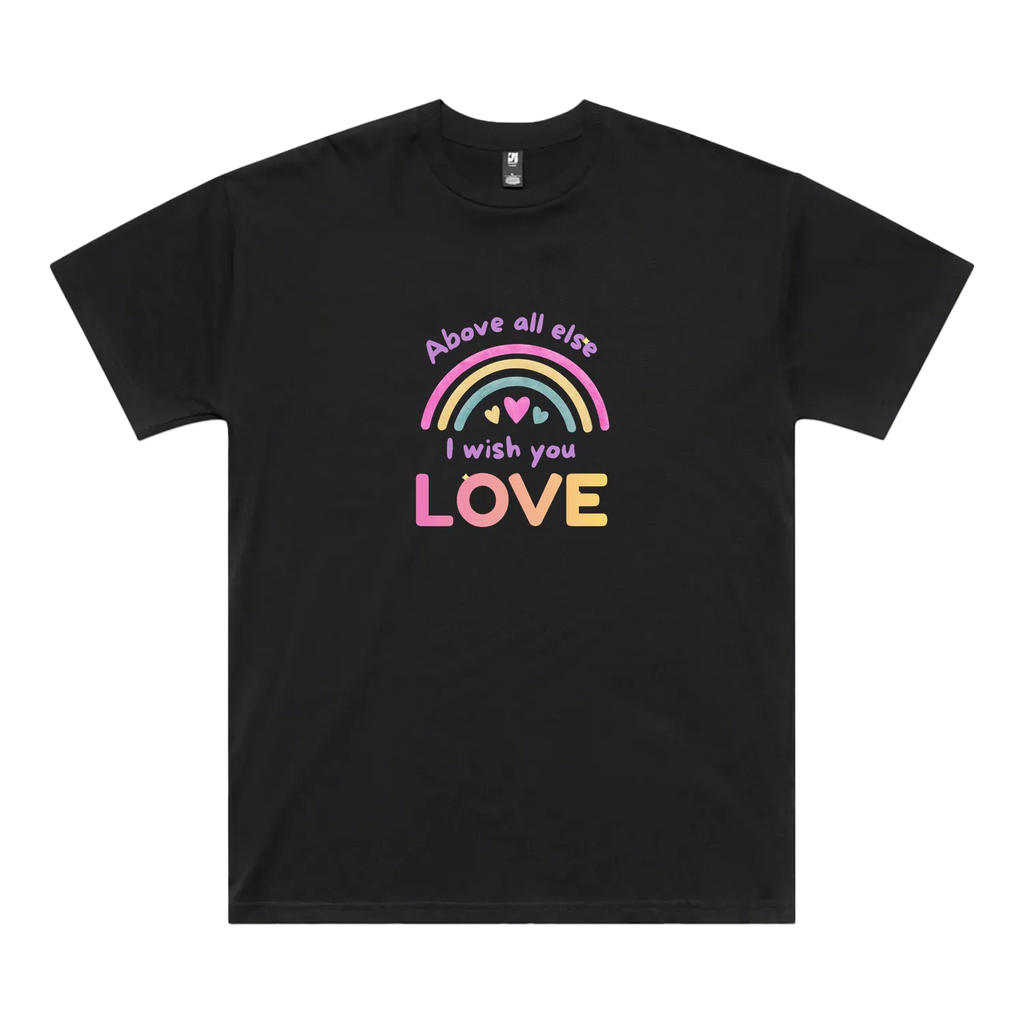 Black front flat lay