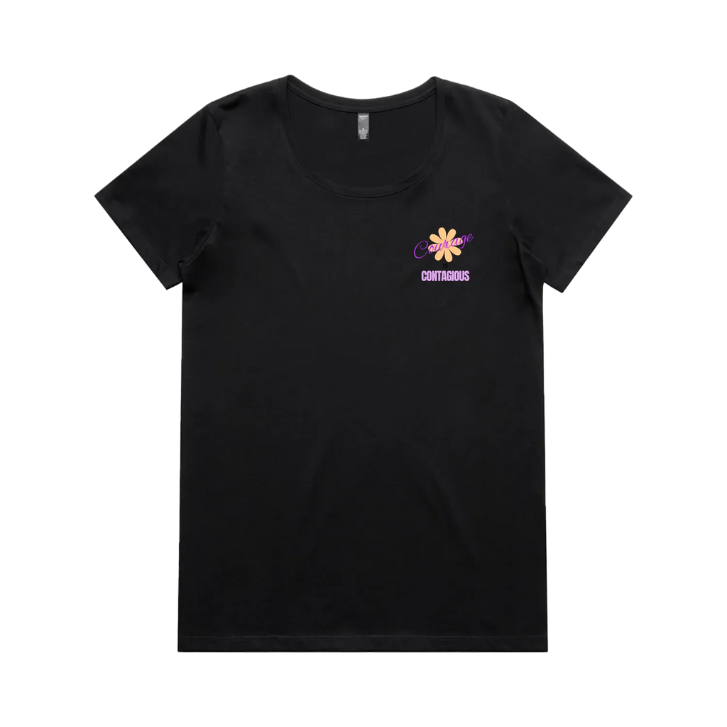 Black front flat lay