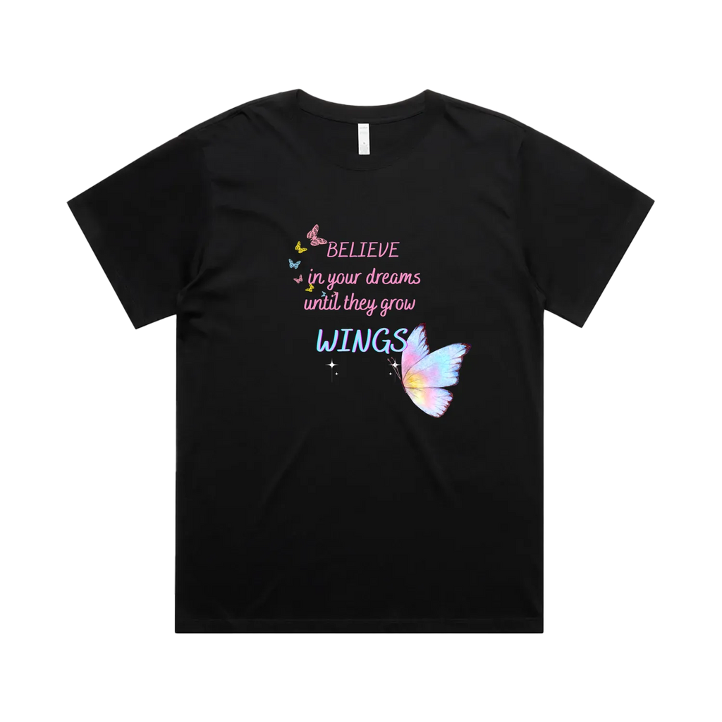 Black front flat lay