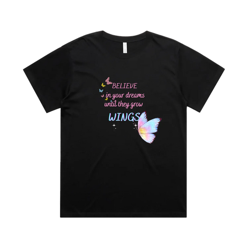 Black front flat lay