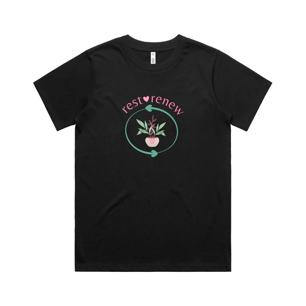 Black front flat lay
