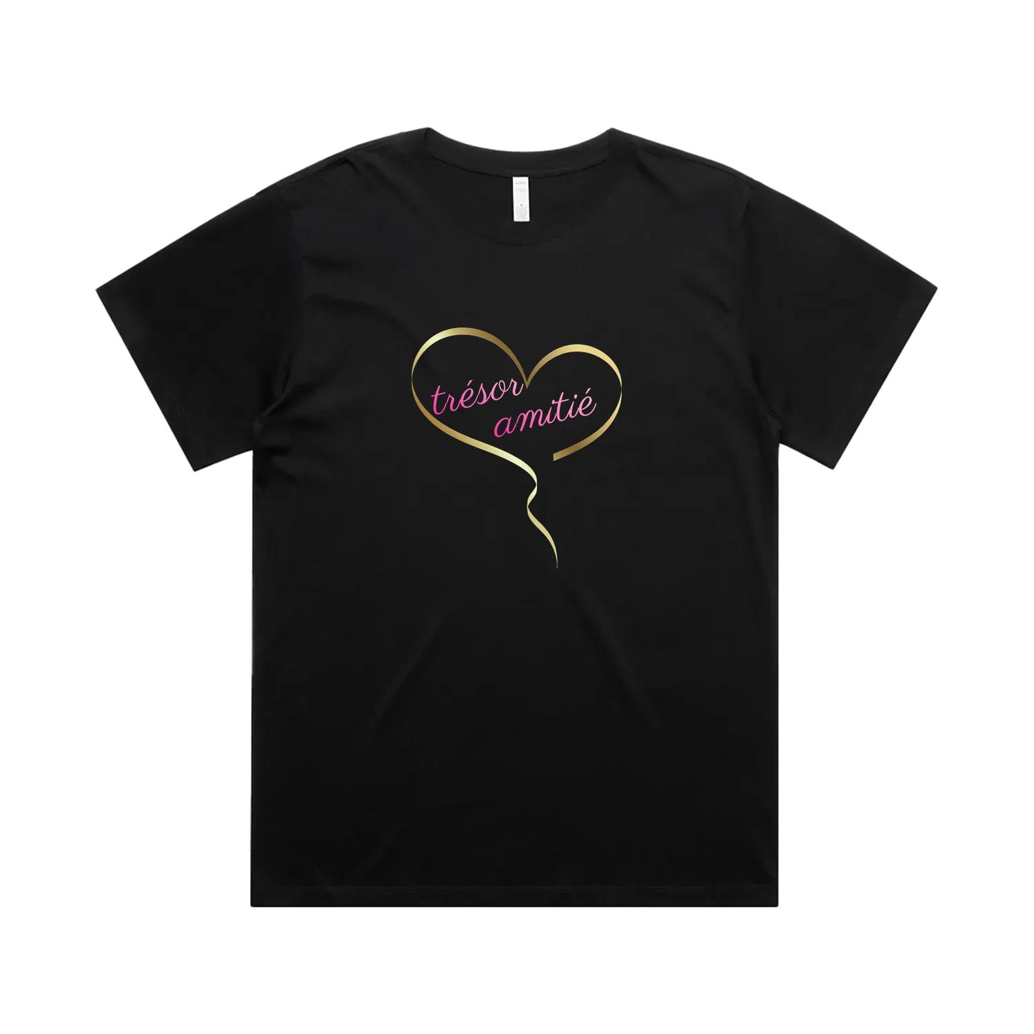 Black front flat lay