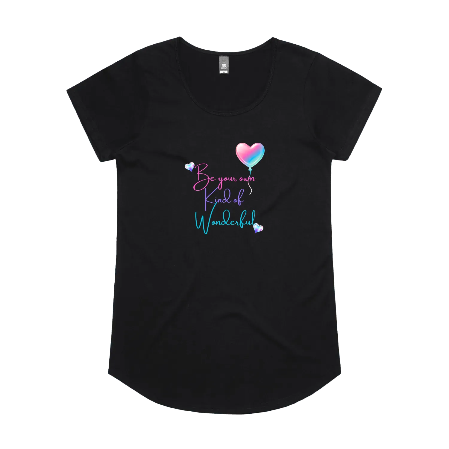 Black front flat lay