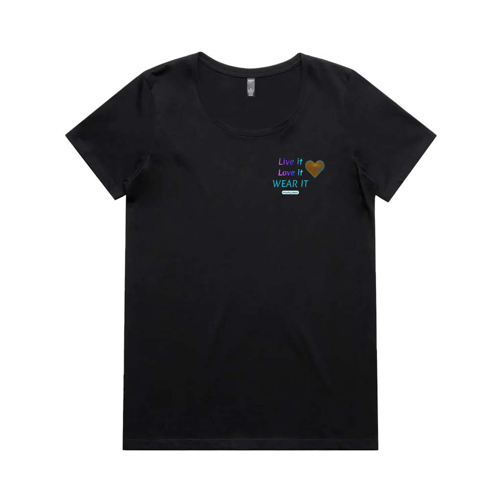 Black front flat lay