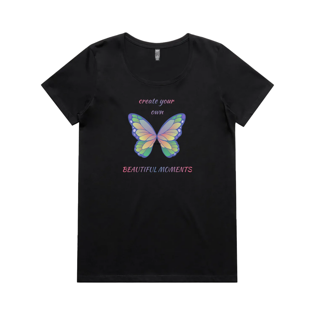 Black front flat lay