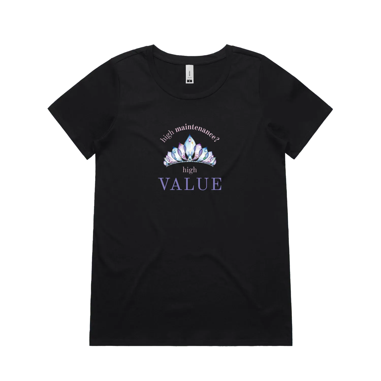 Black front flat lay