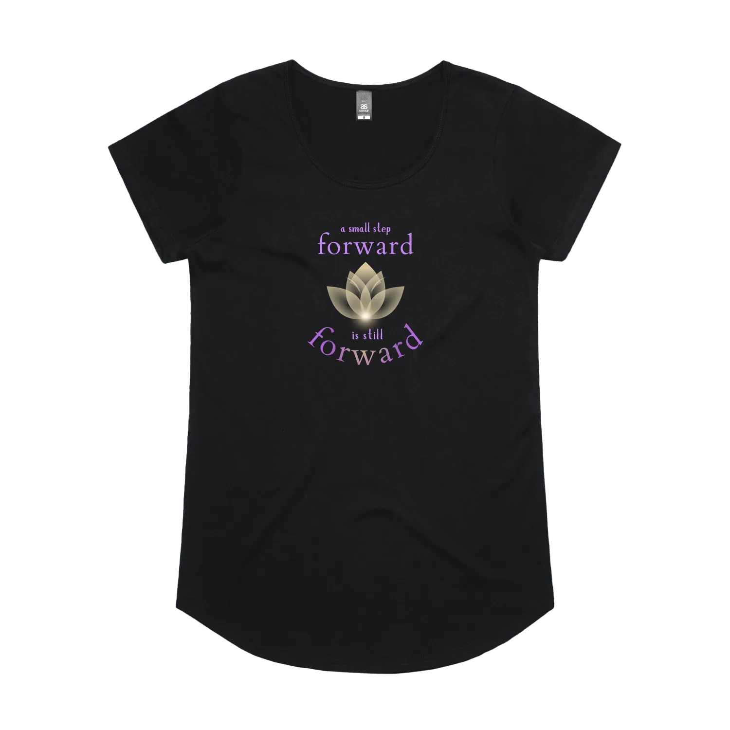 Black front flat lay