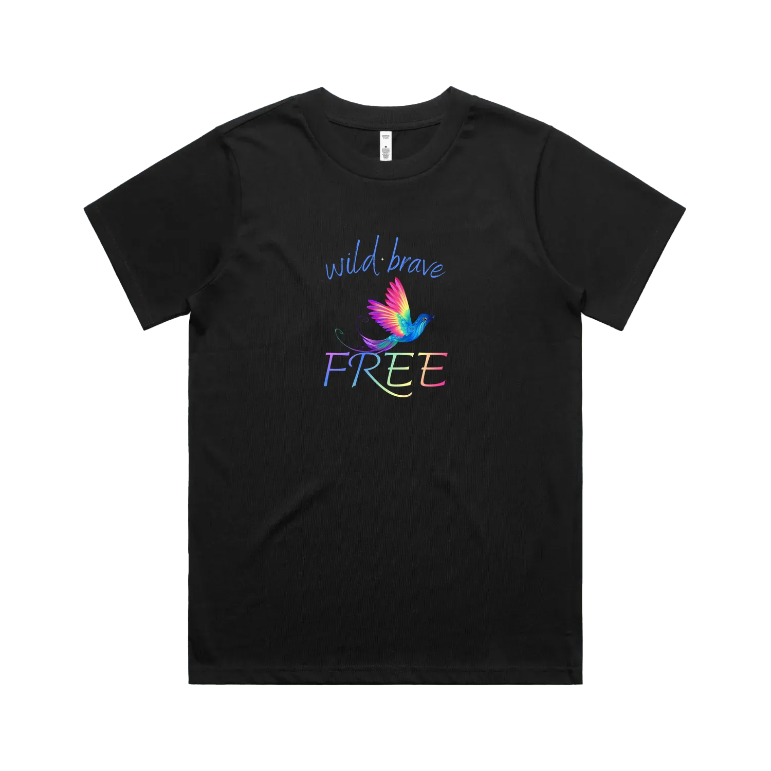 Black front flat lay