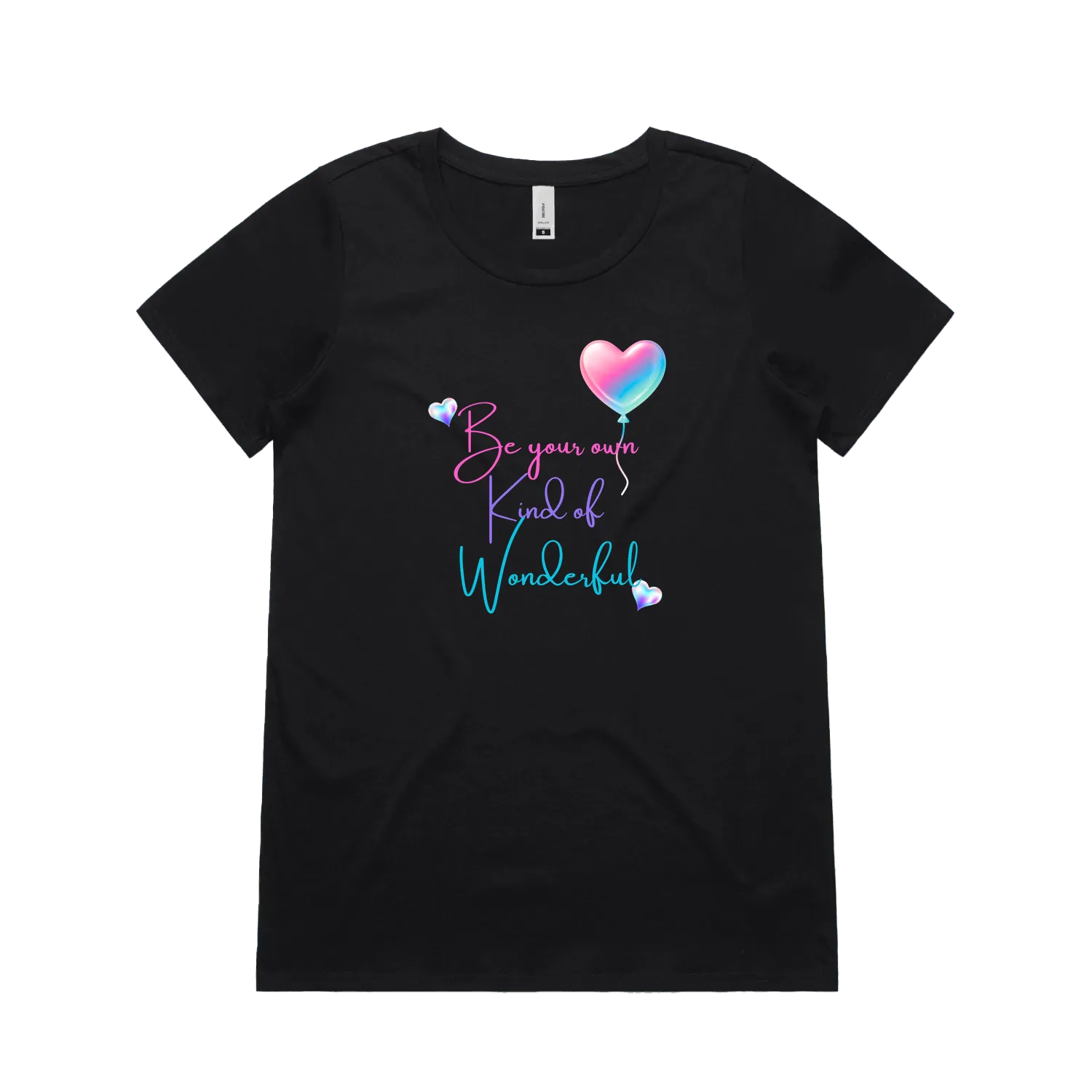 Black front flat lay