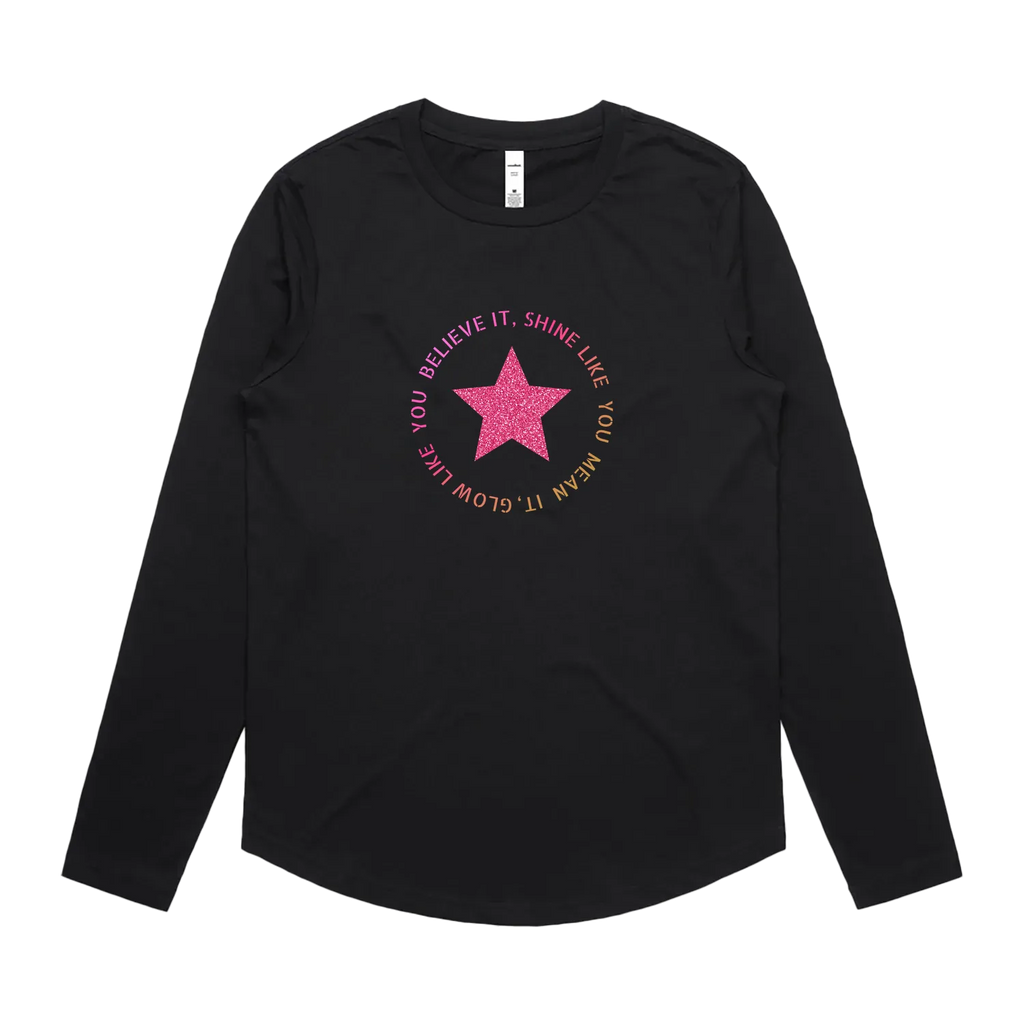 Black front flat lay