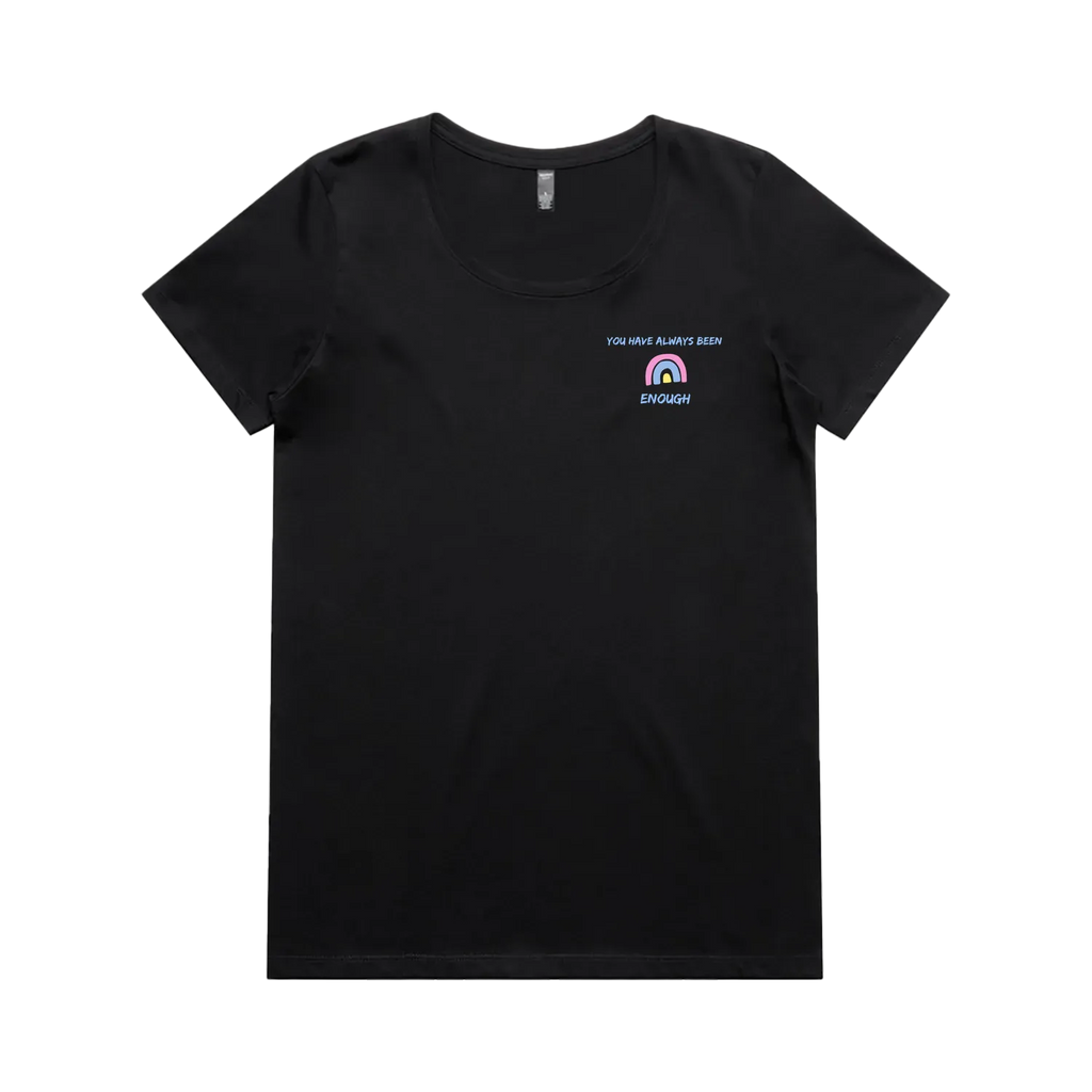 Black front flat lay