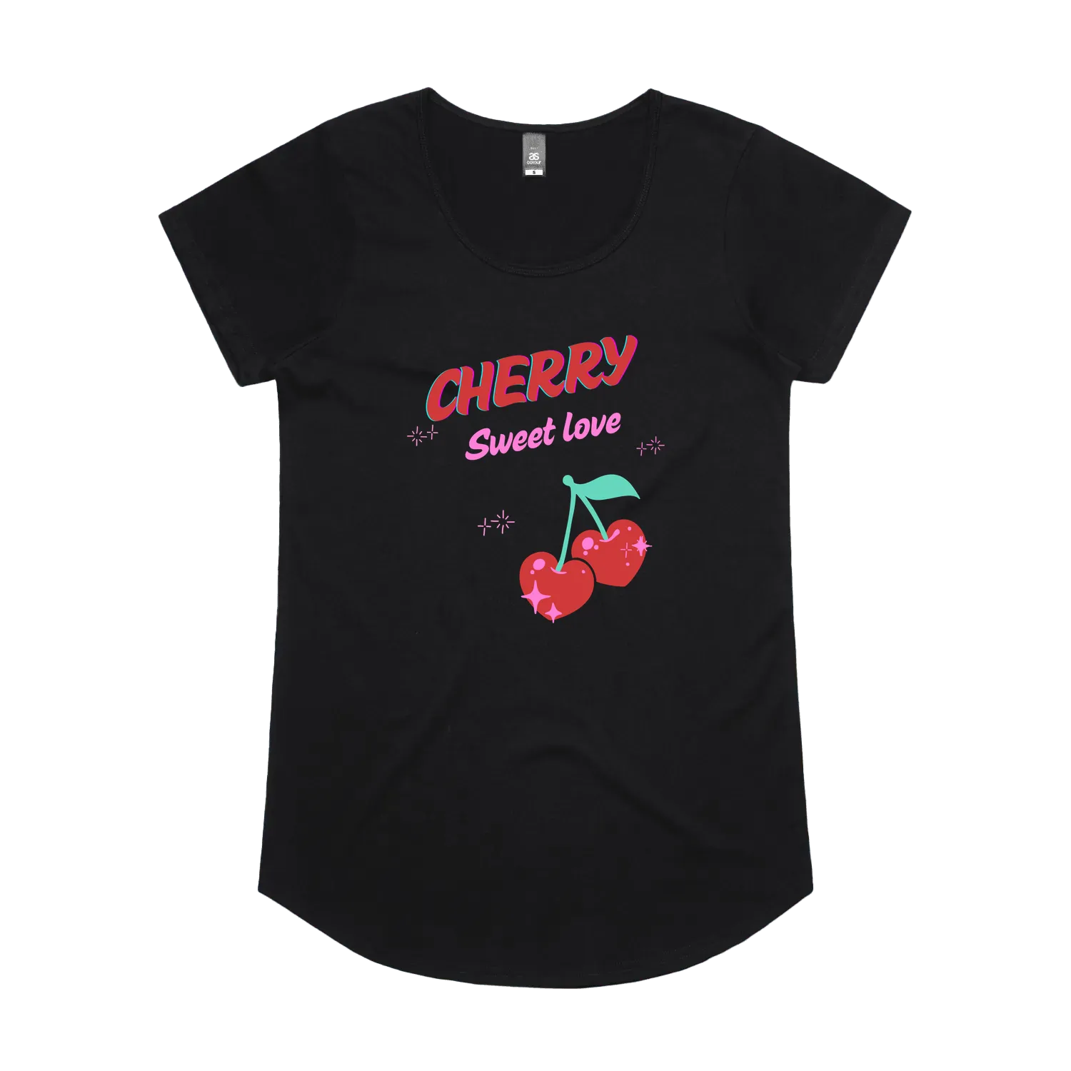 Black front flat lay