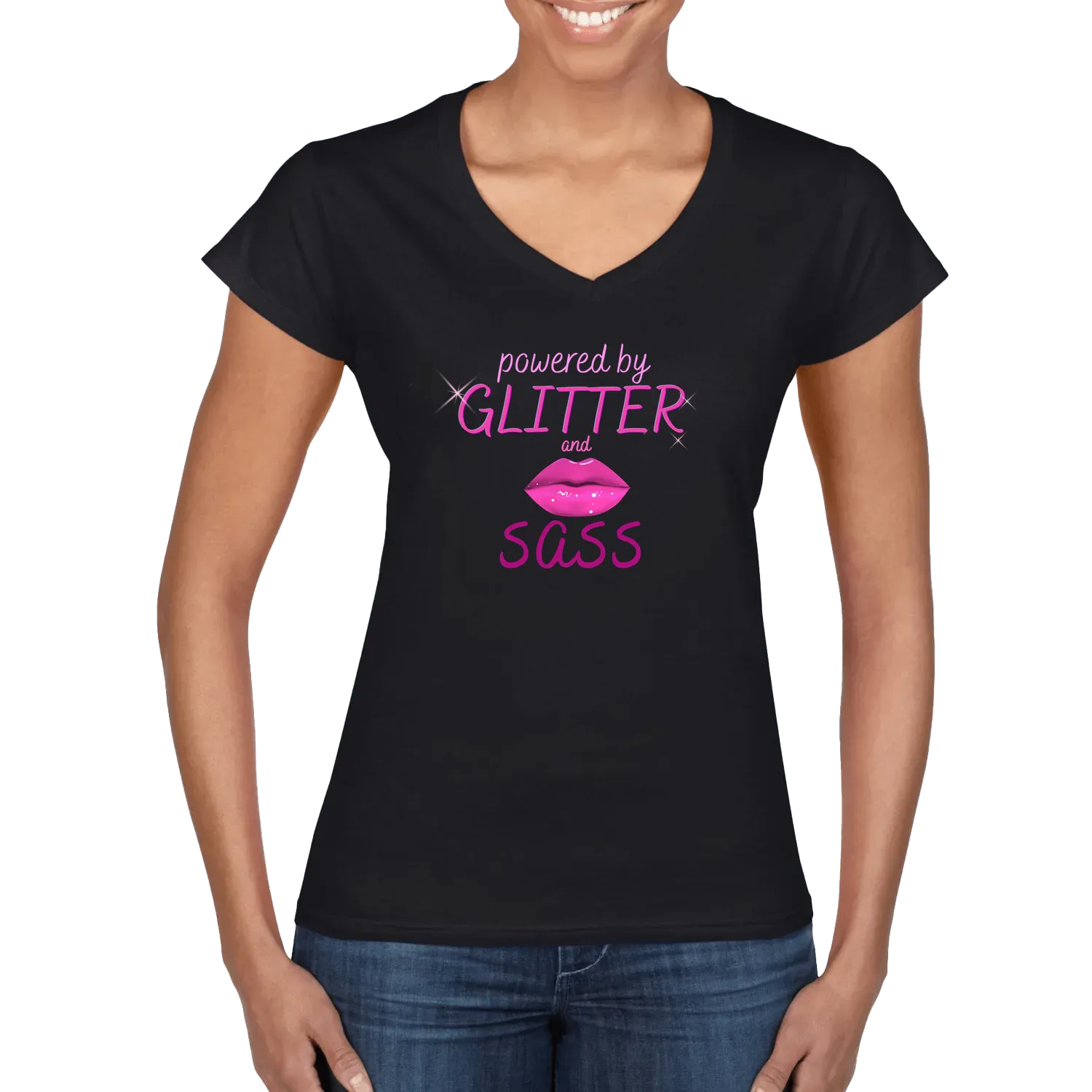 Black front flat lay