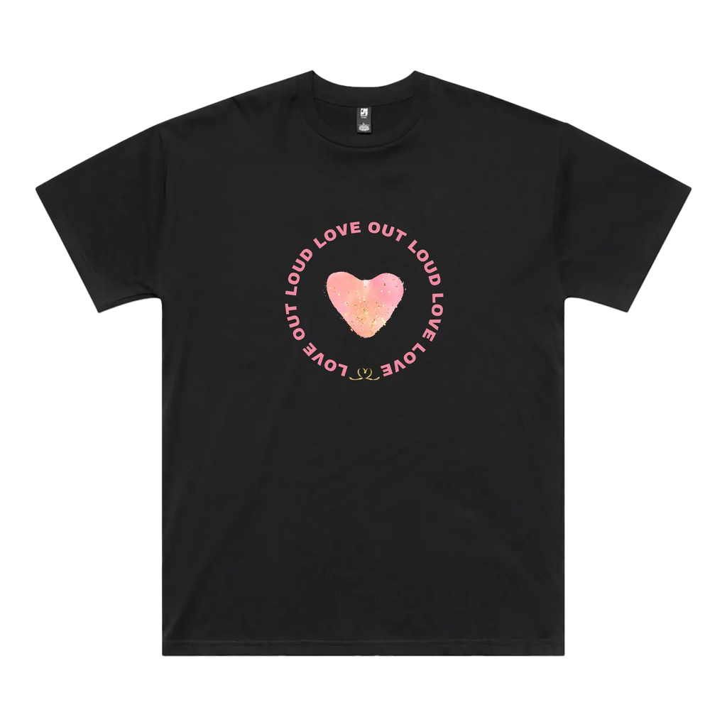 Black front flat lay