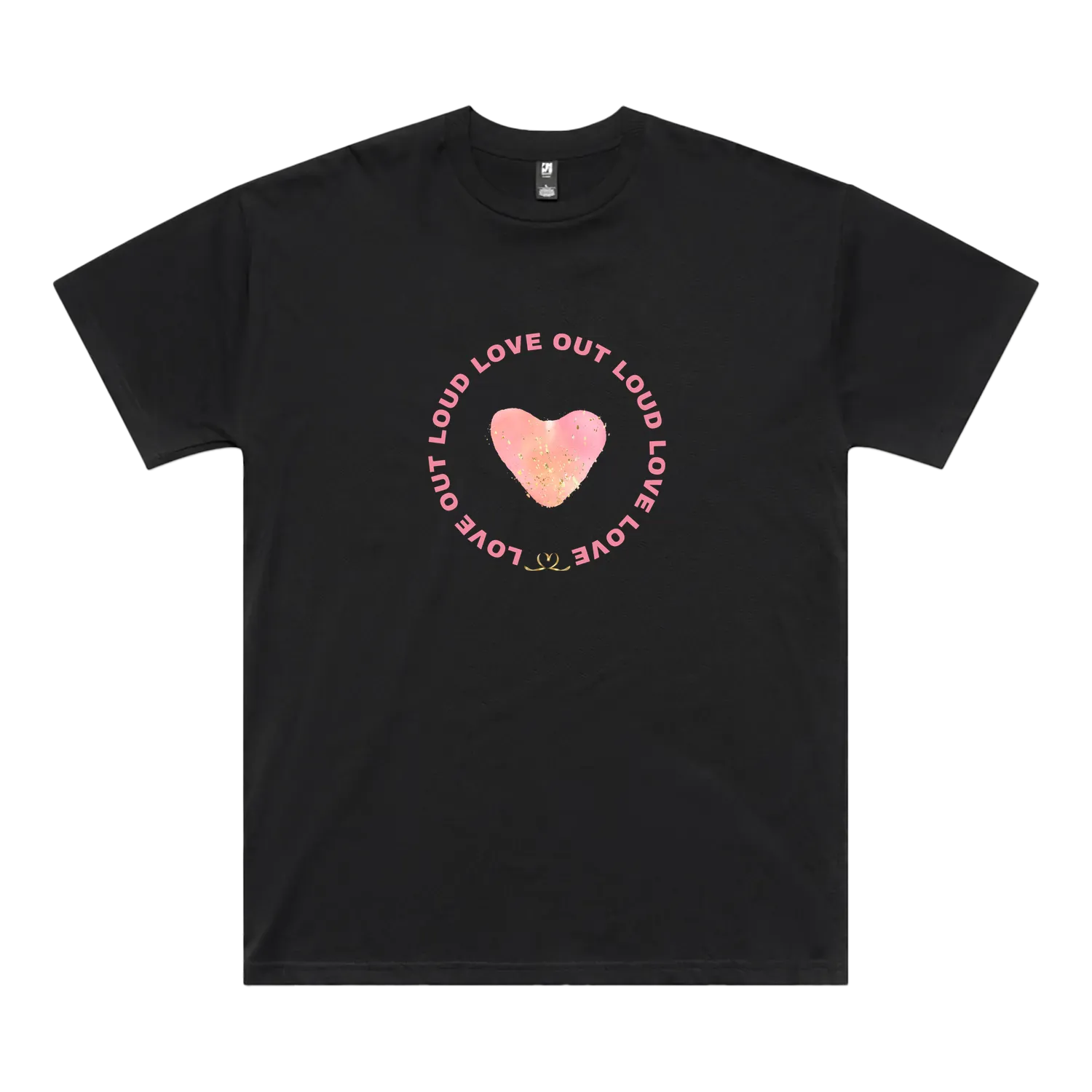 Black front flat lay