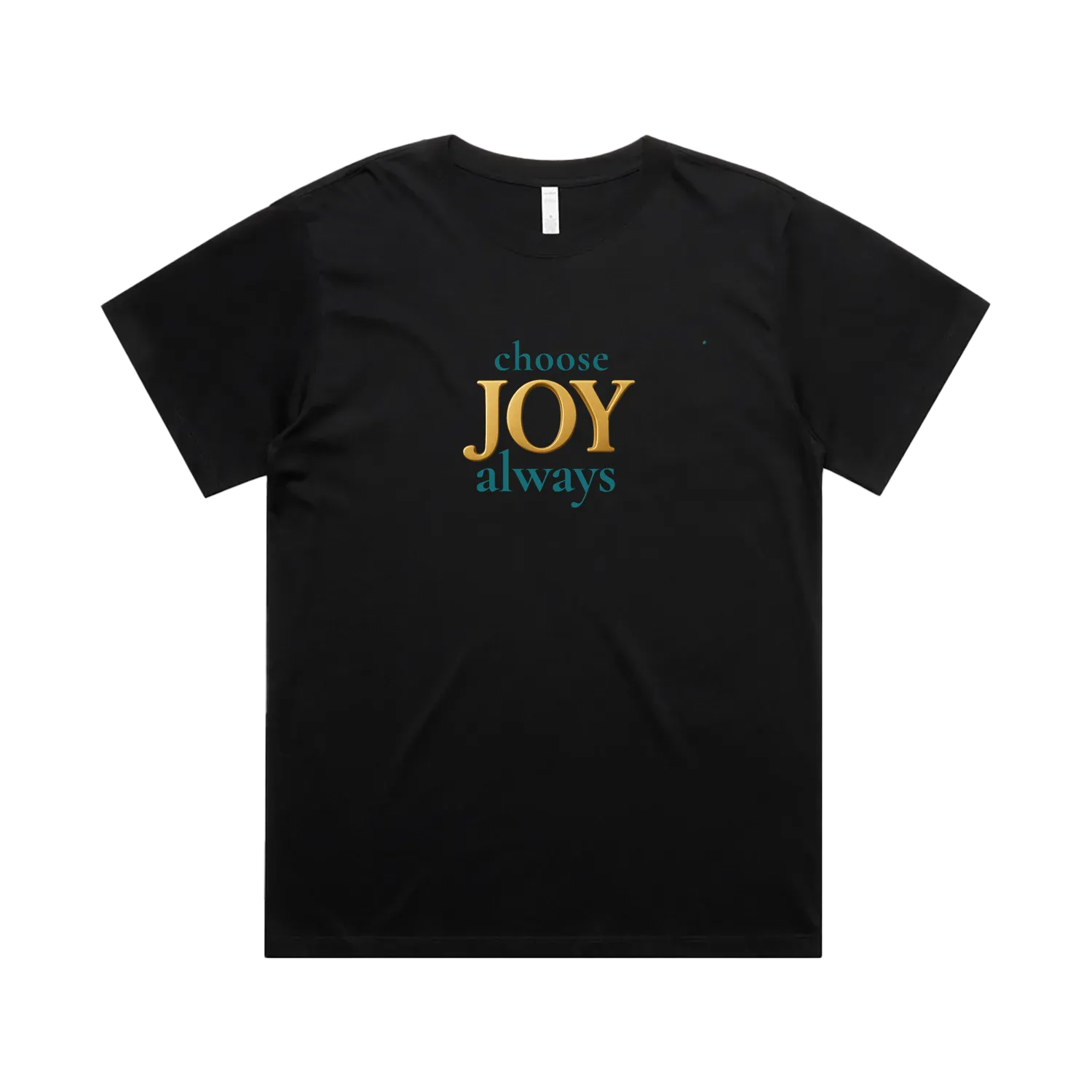 Black front flat lay