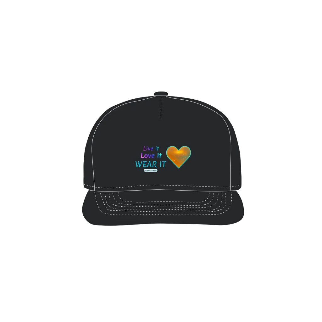 Black front flat lay