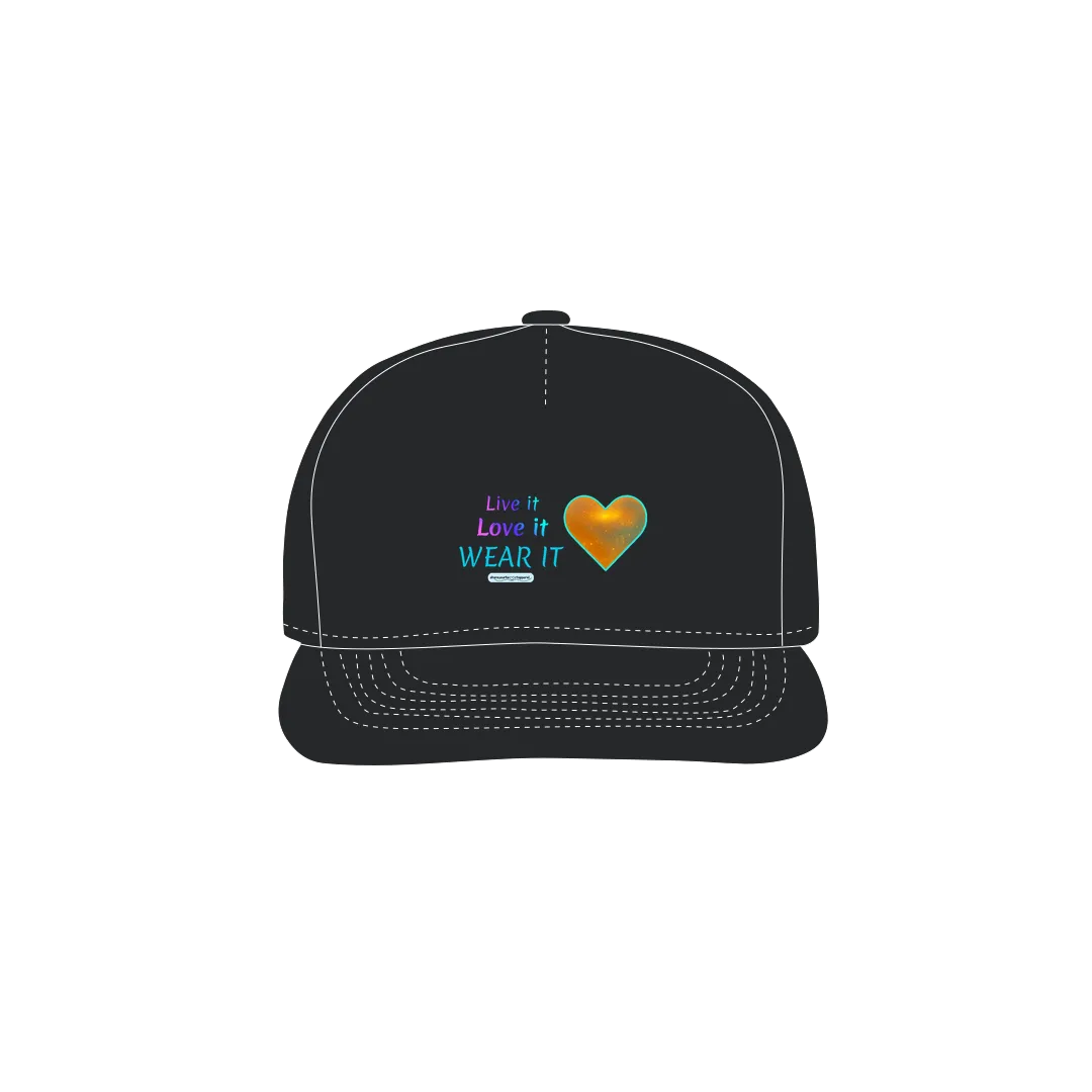 Black front flat lay