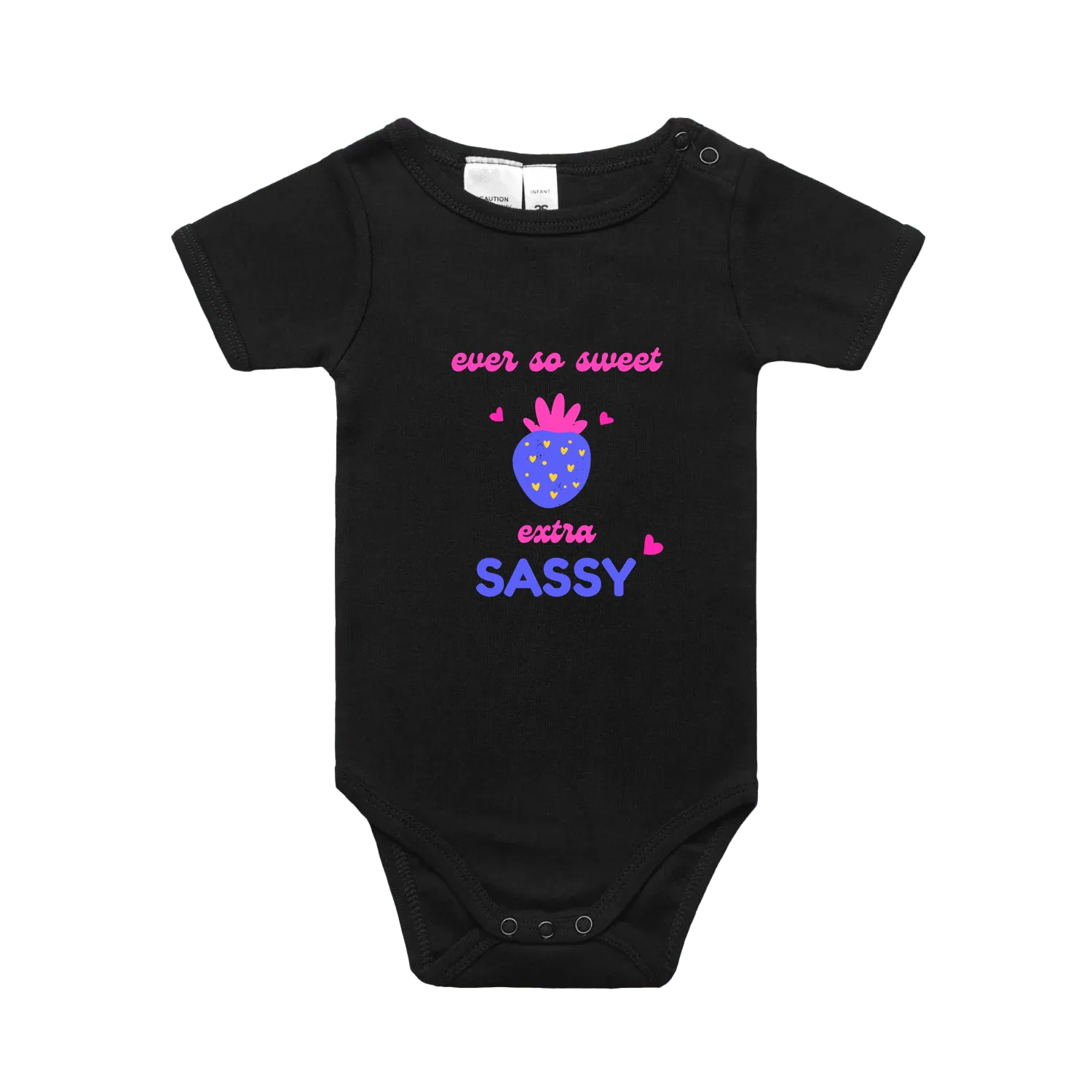 Black front flat lay