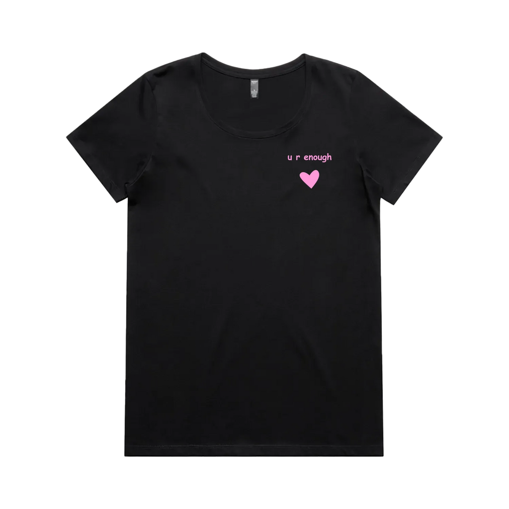 Black front flat lay