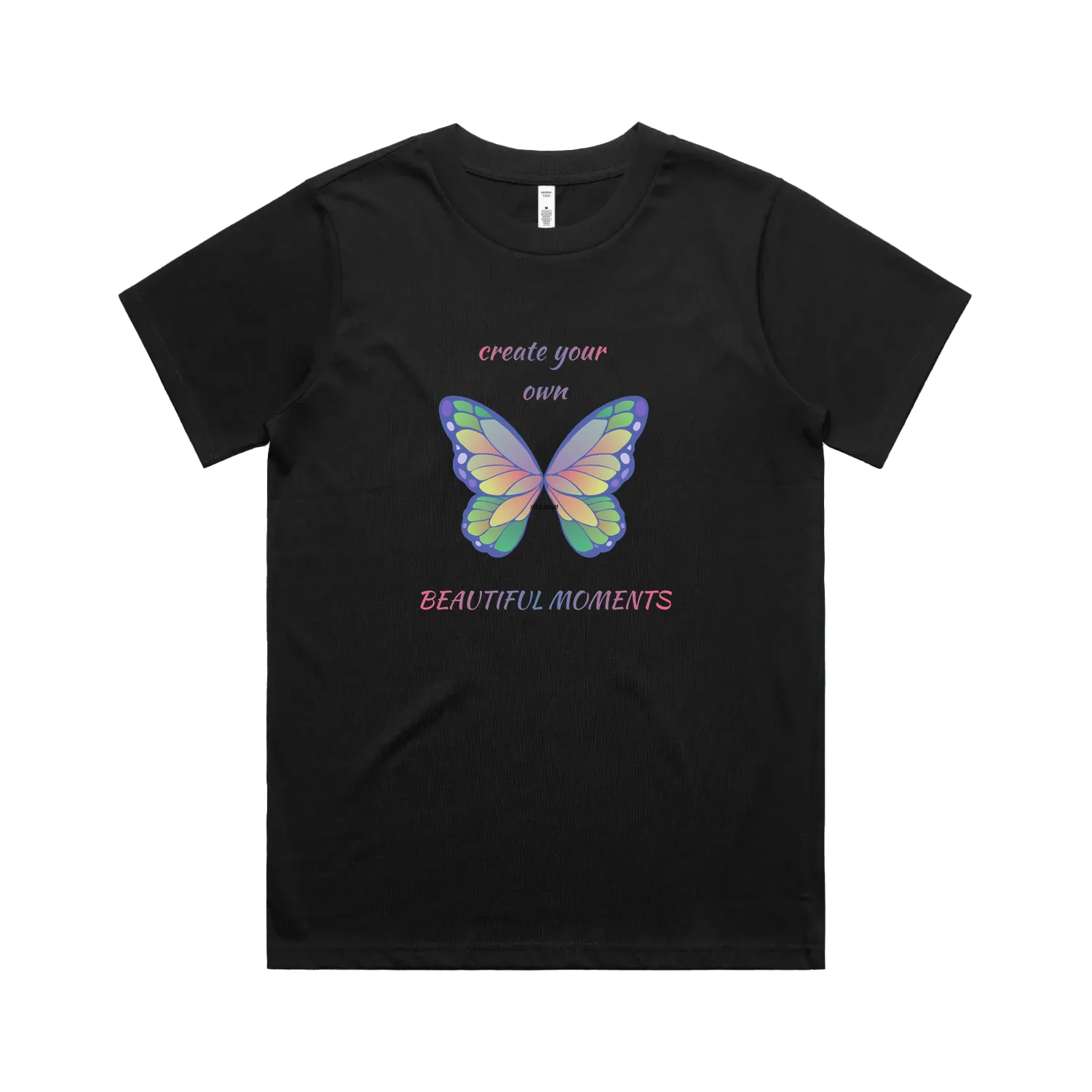 Black front flat lay