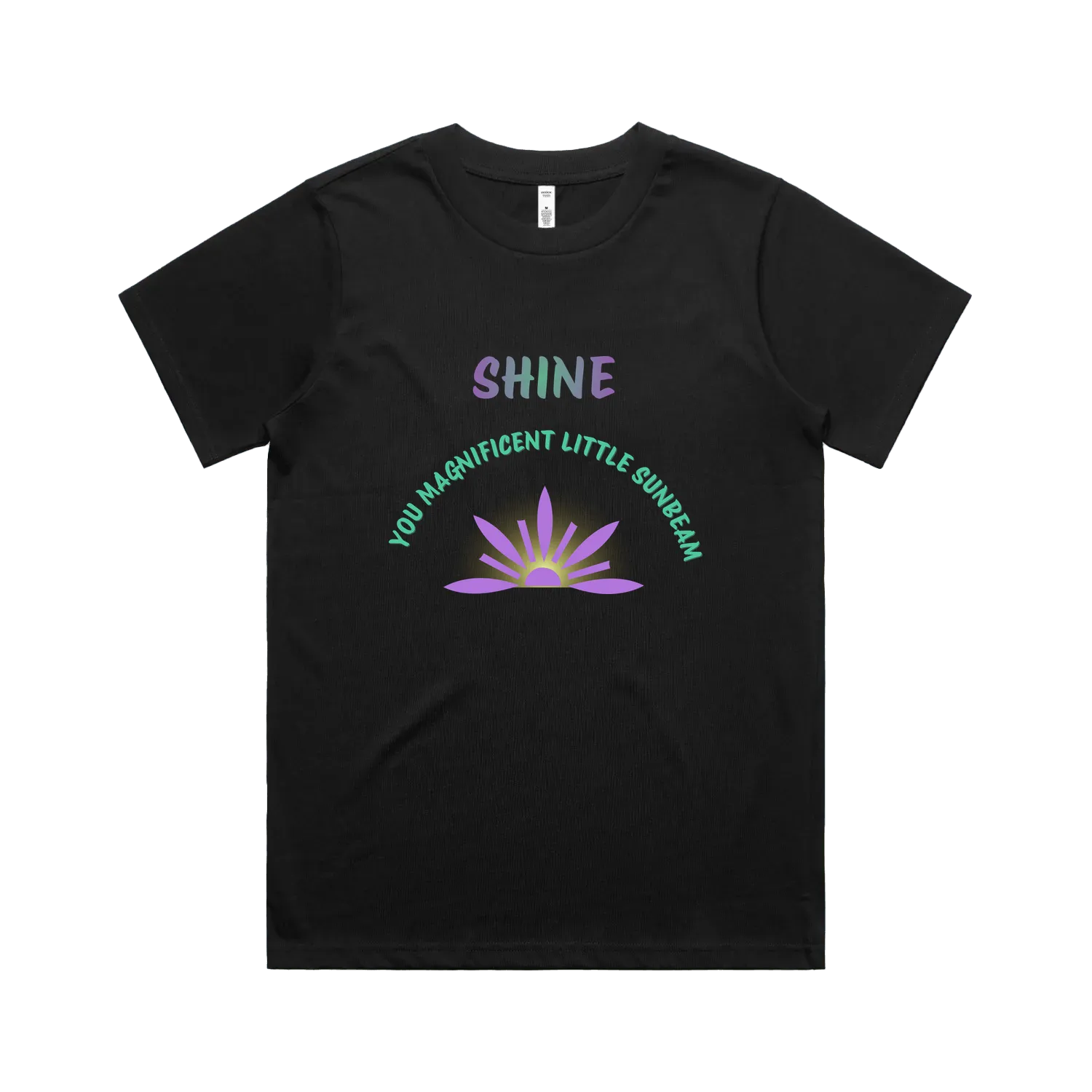 Black front flat lay