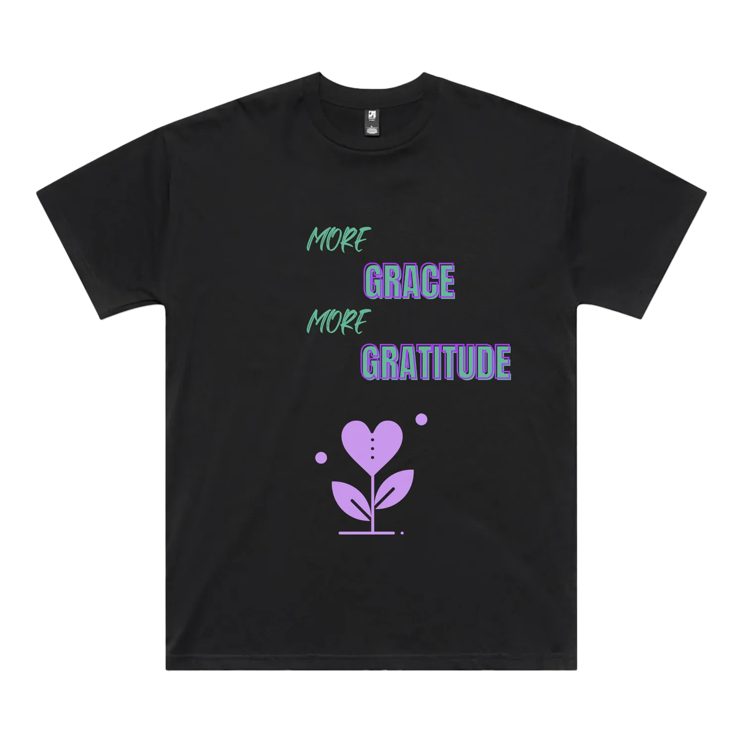 Black front flat lay