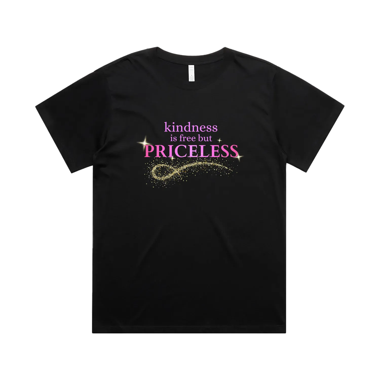 Black front flat lay