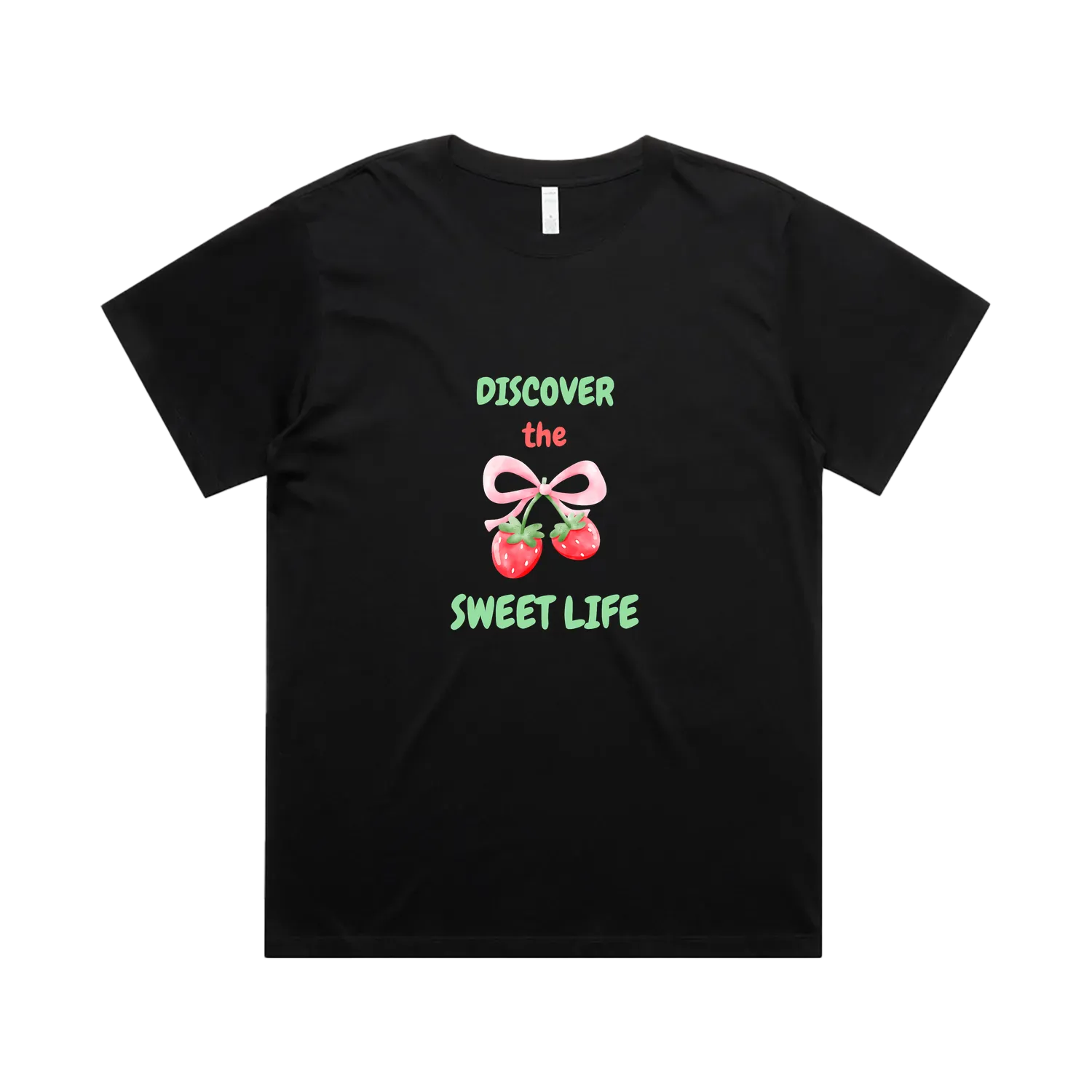 Black front flat lay