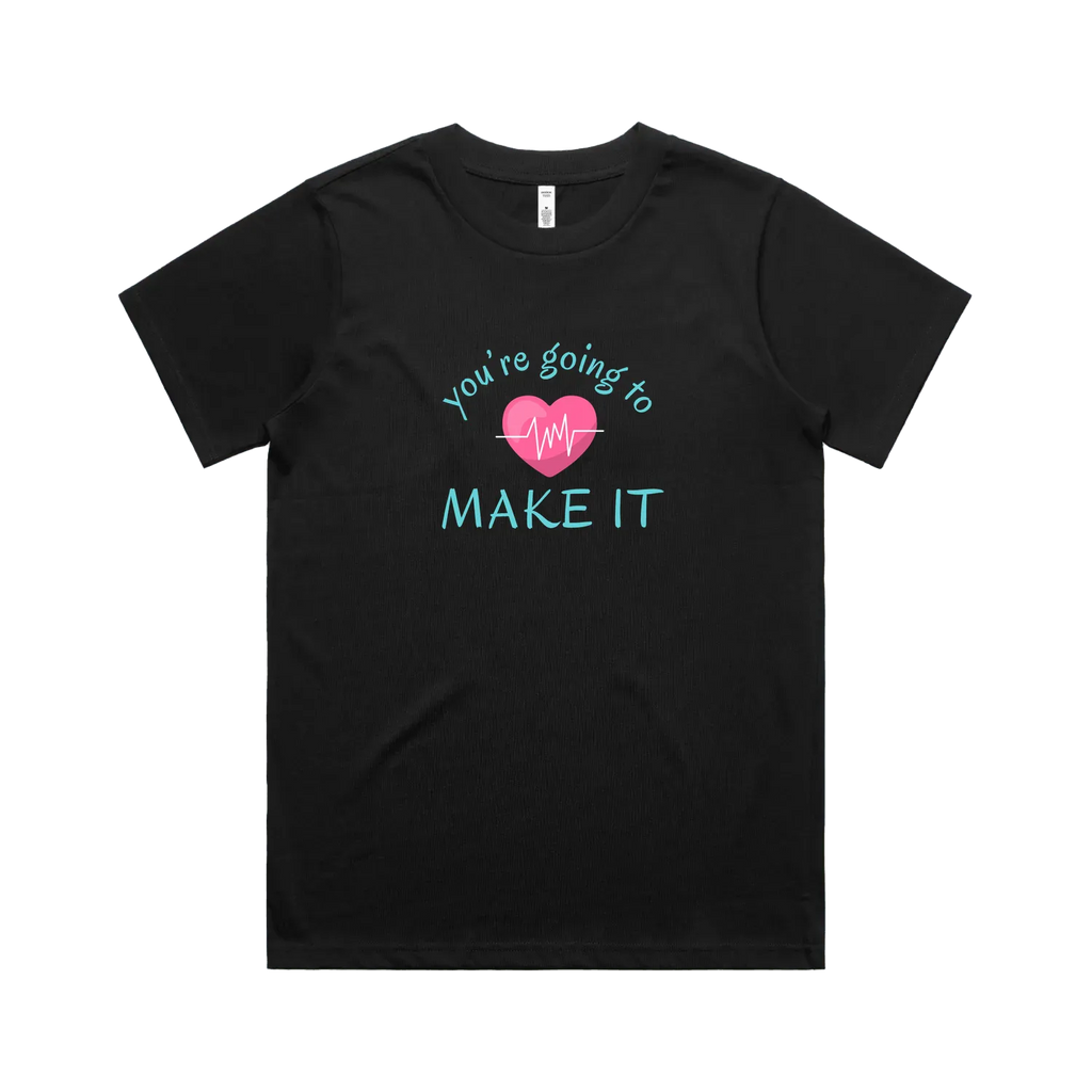 Black front flat lay