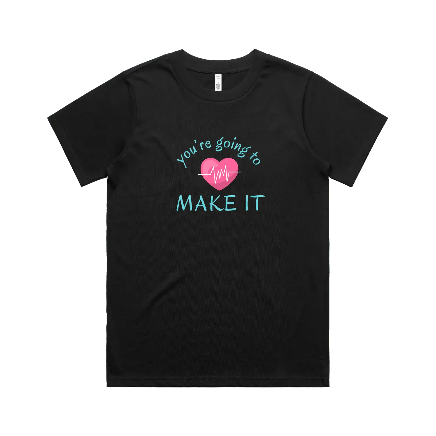 Black front flat lay