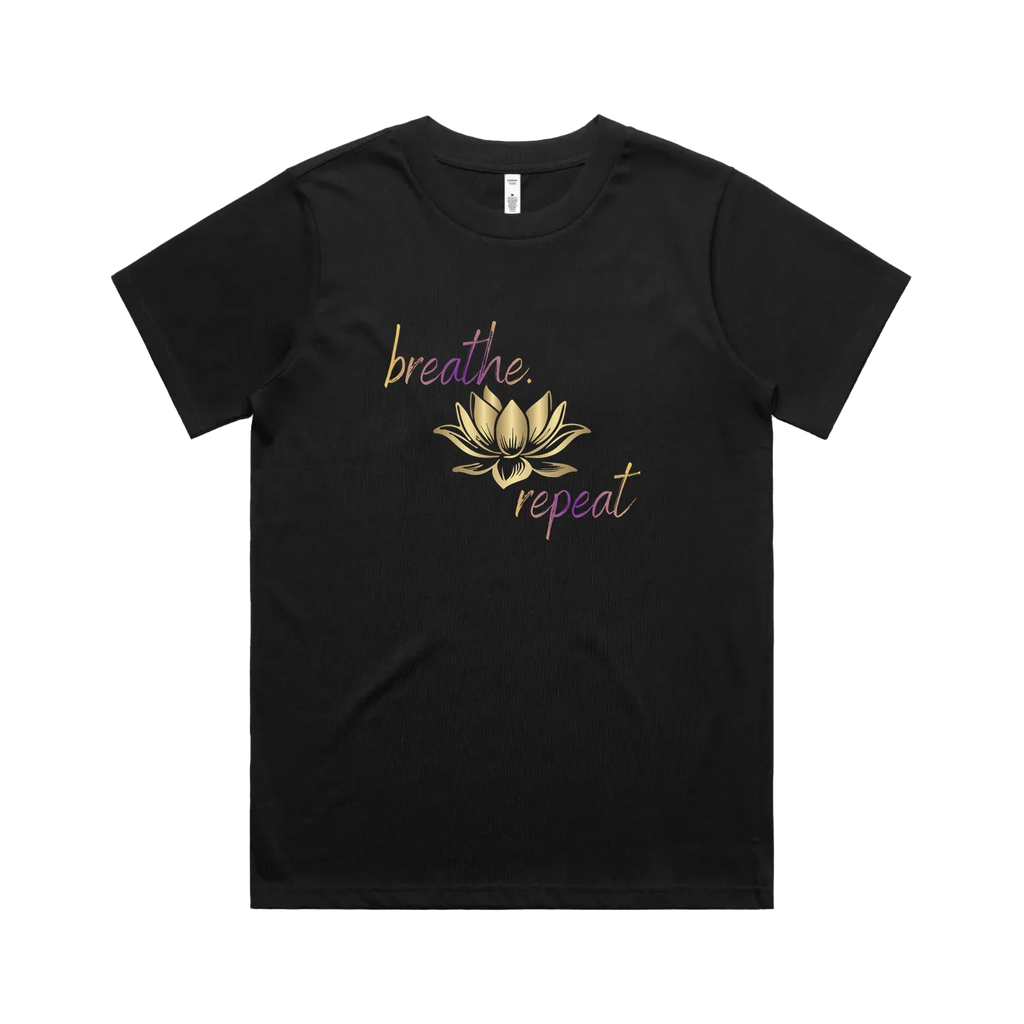 Black front flat lay
