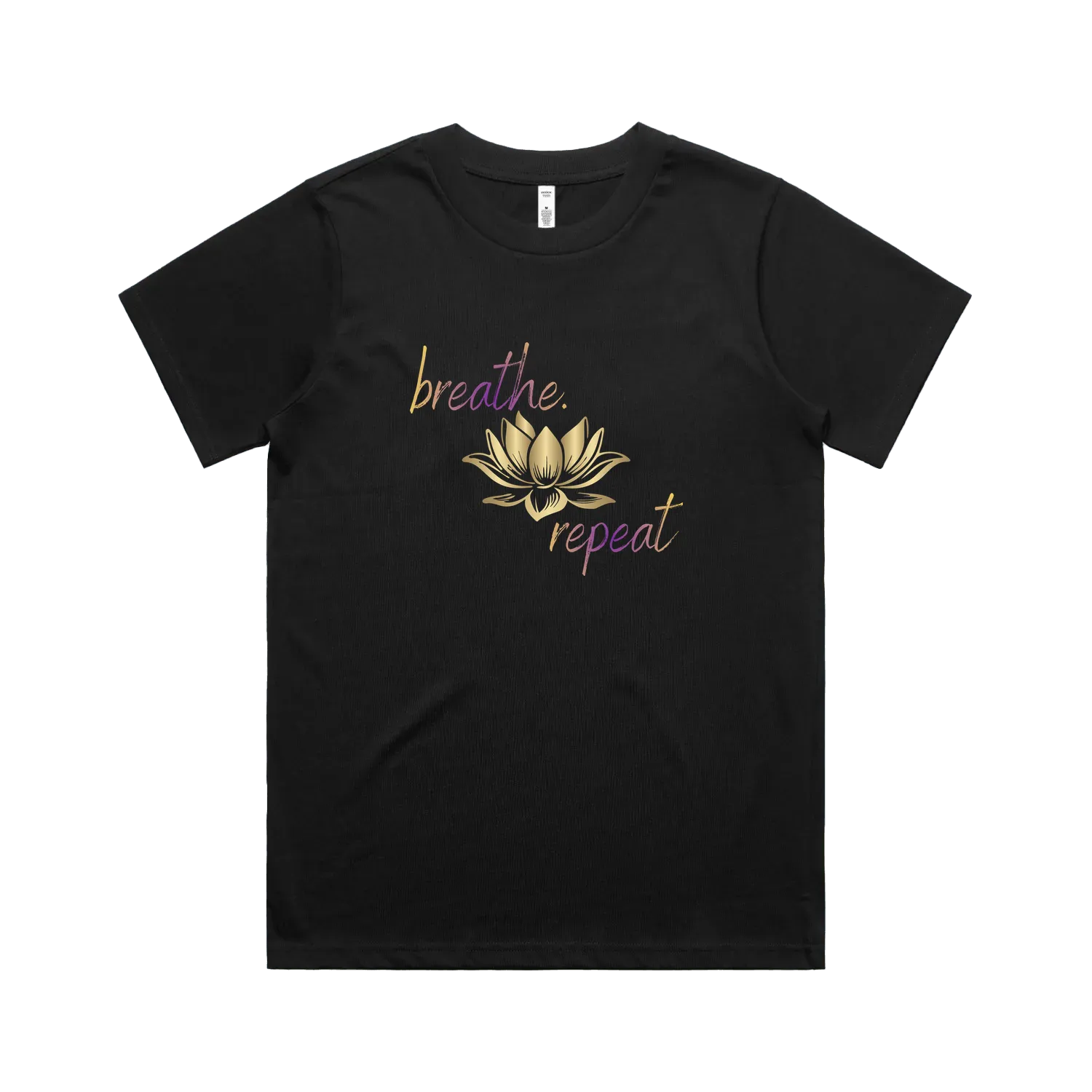 Black front flat lay