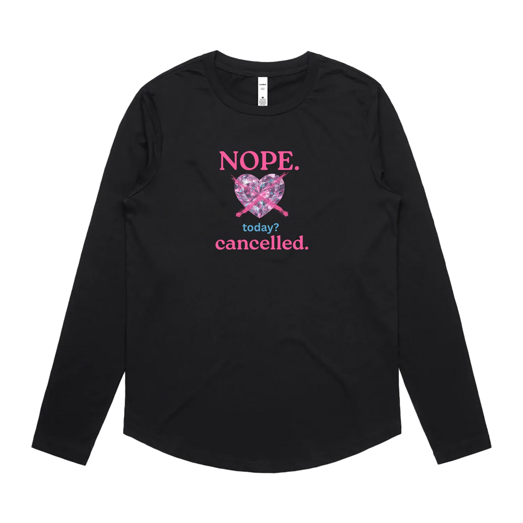 Black front flat lay