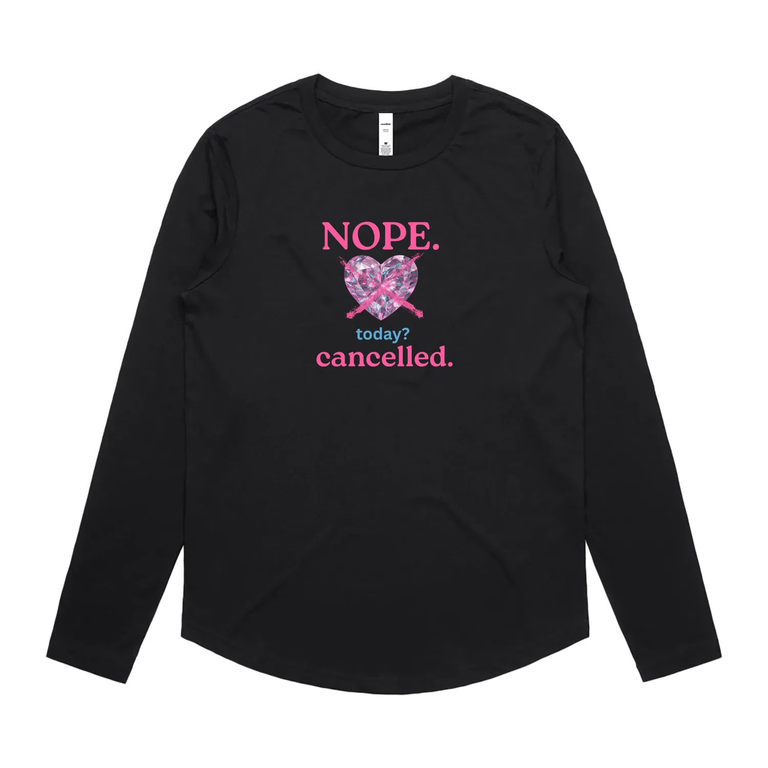 Black front flat lay