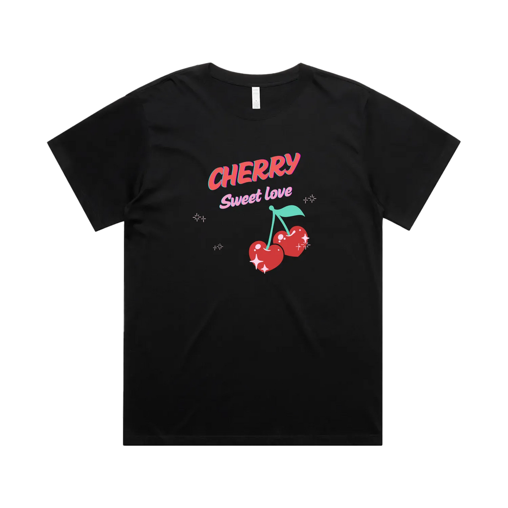 Black front flat lay