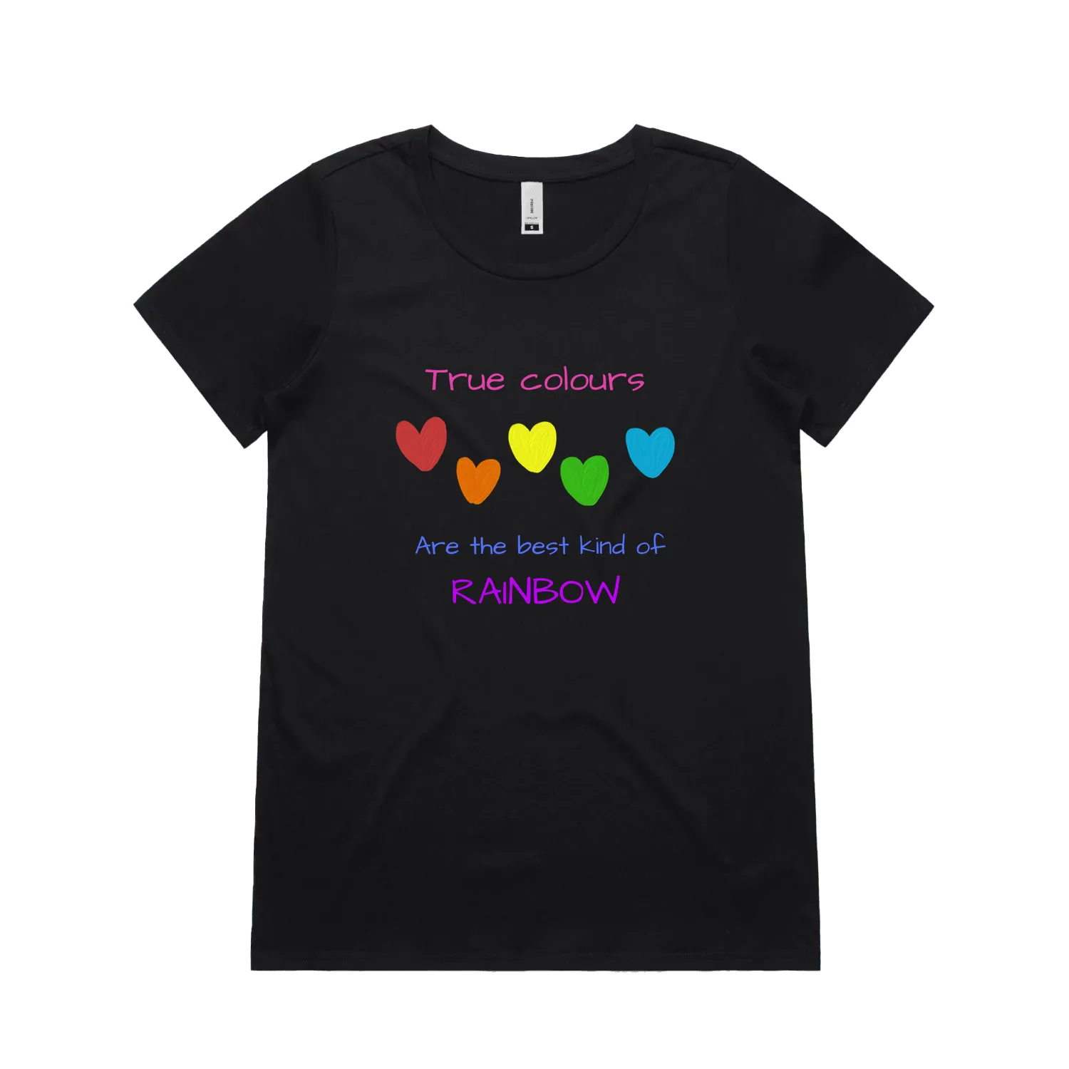 Black front flat lay