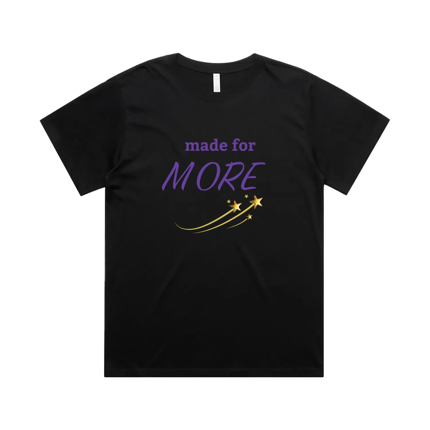 Black front flat lay