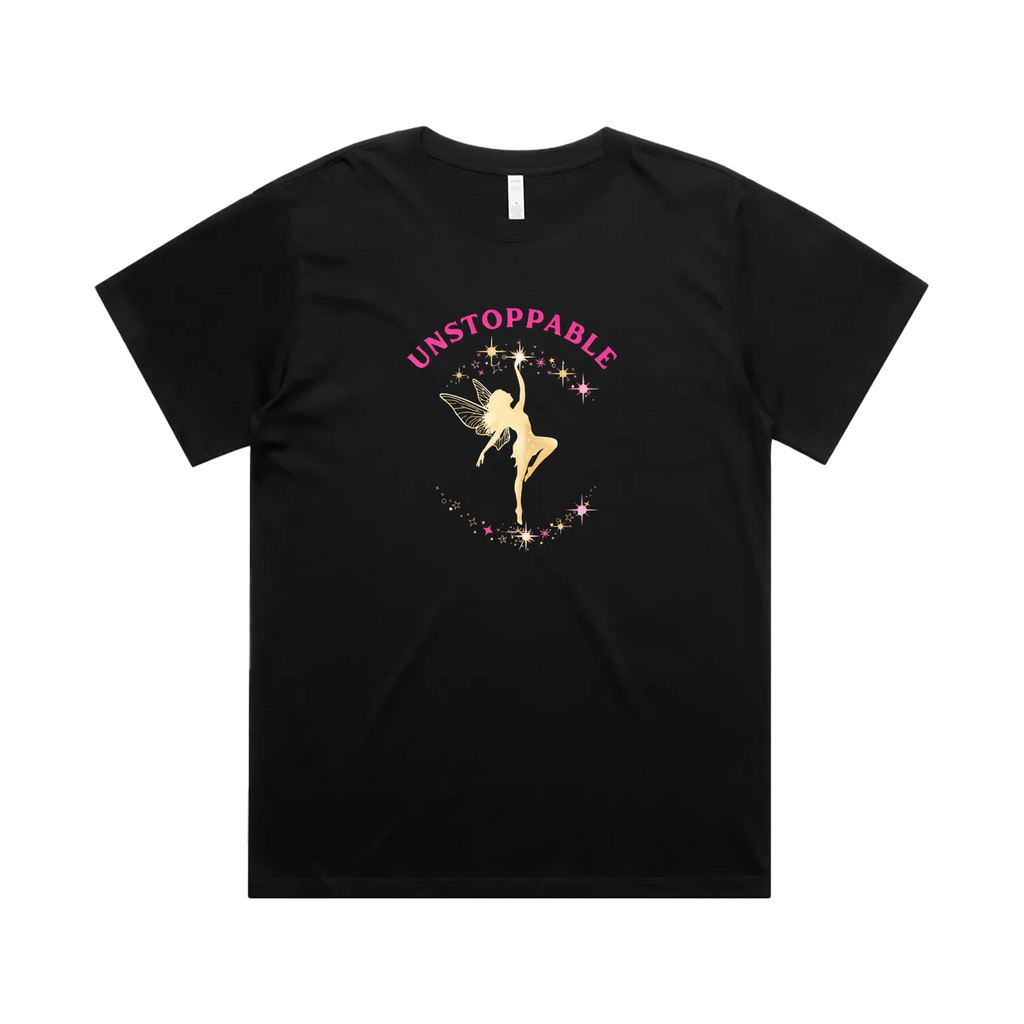 Black front flat lay