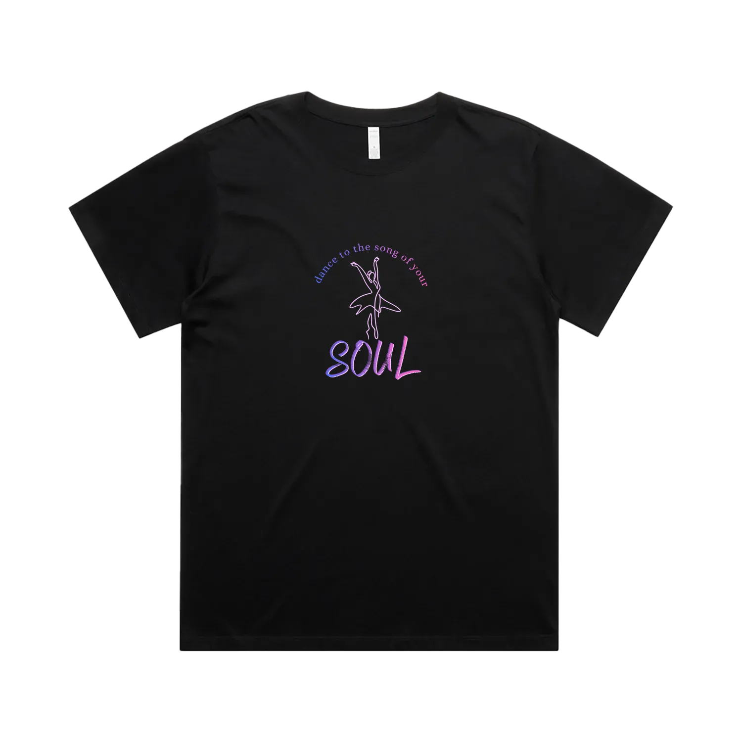 Black front flat lay