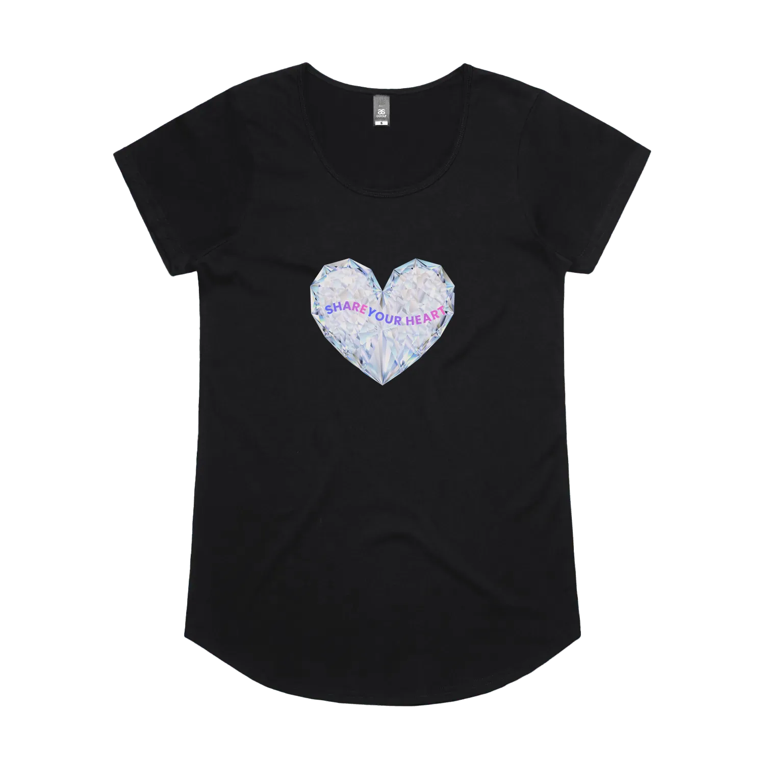 Black front flat lay