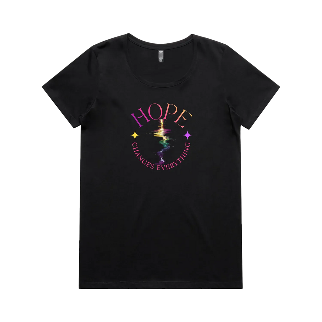 Black front flat lay