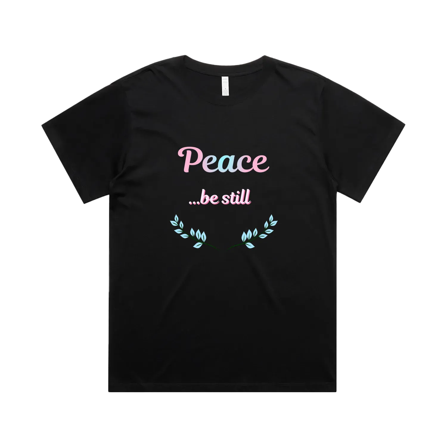 Black front flat lay