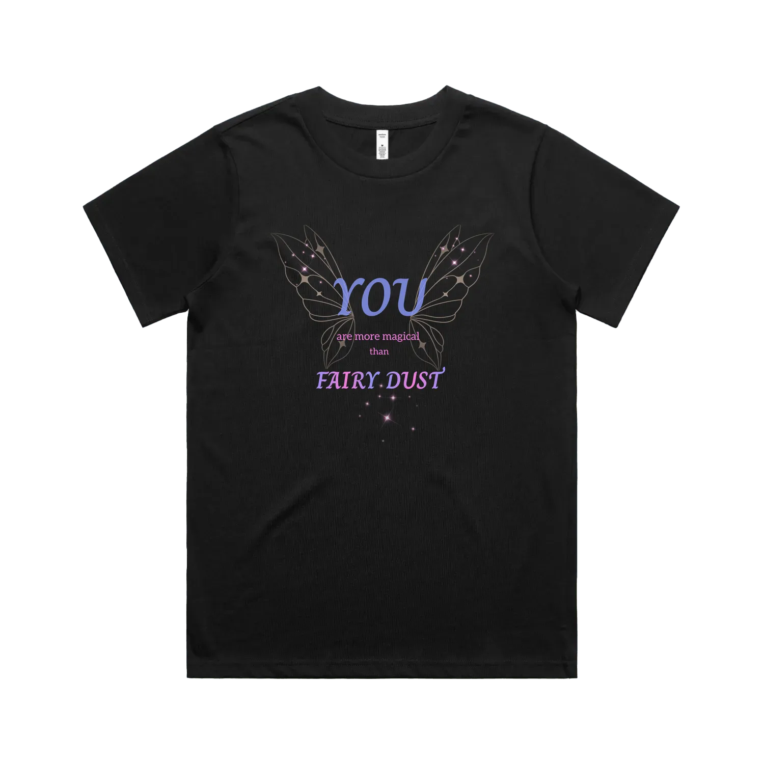 Black front flat lay