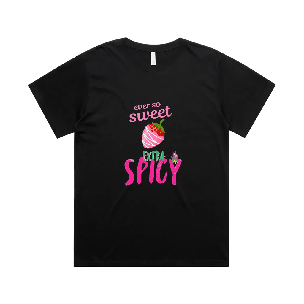 Black front flat lay