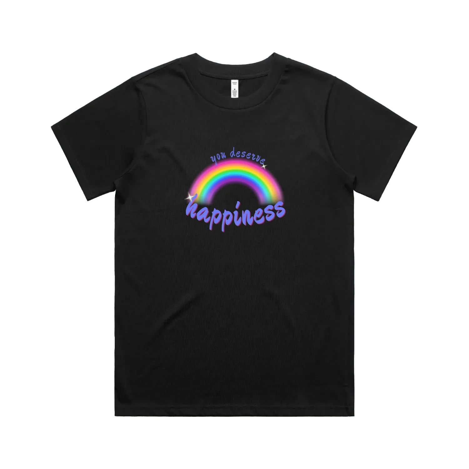 Black front flat lay