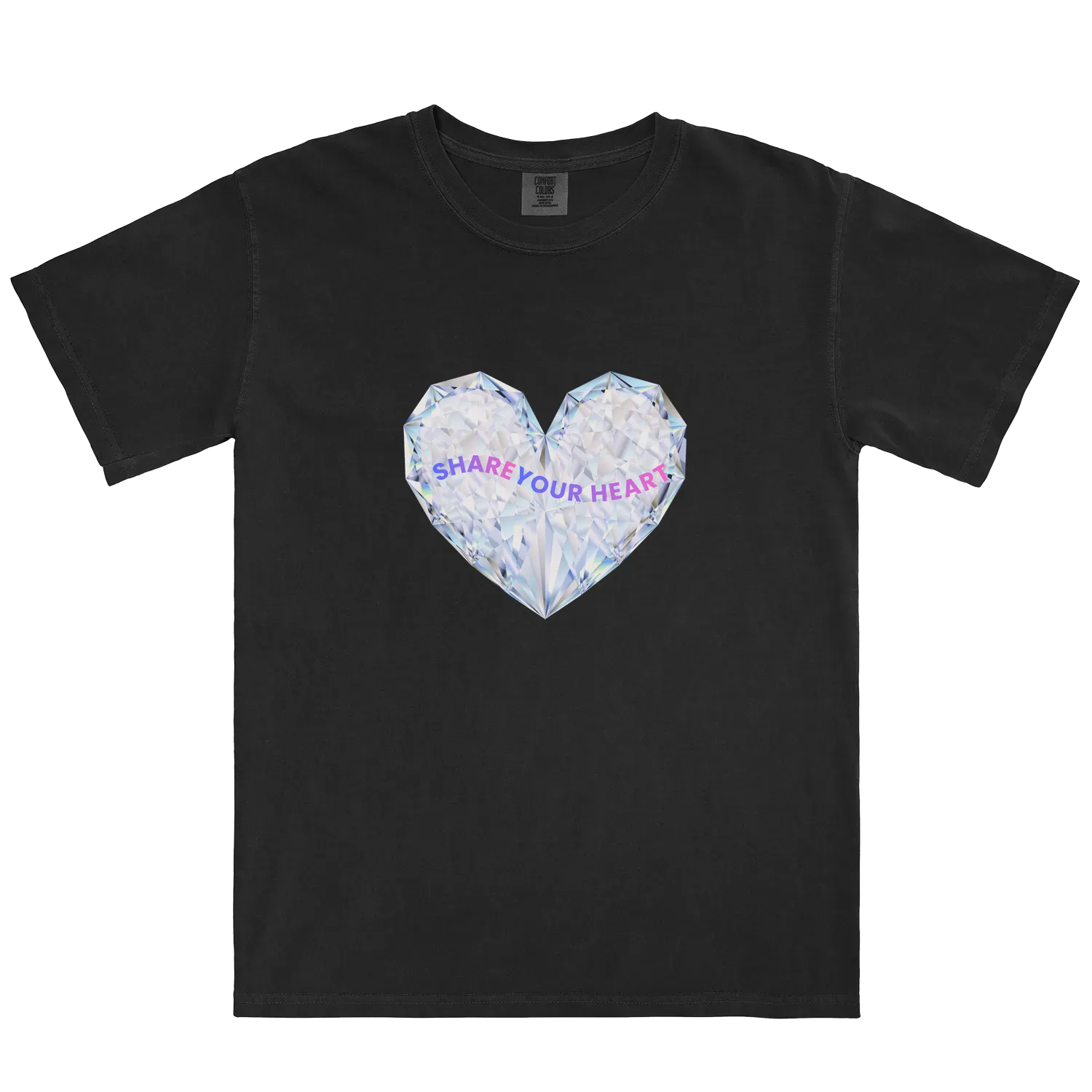 Black front flat lay