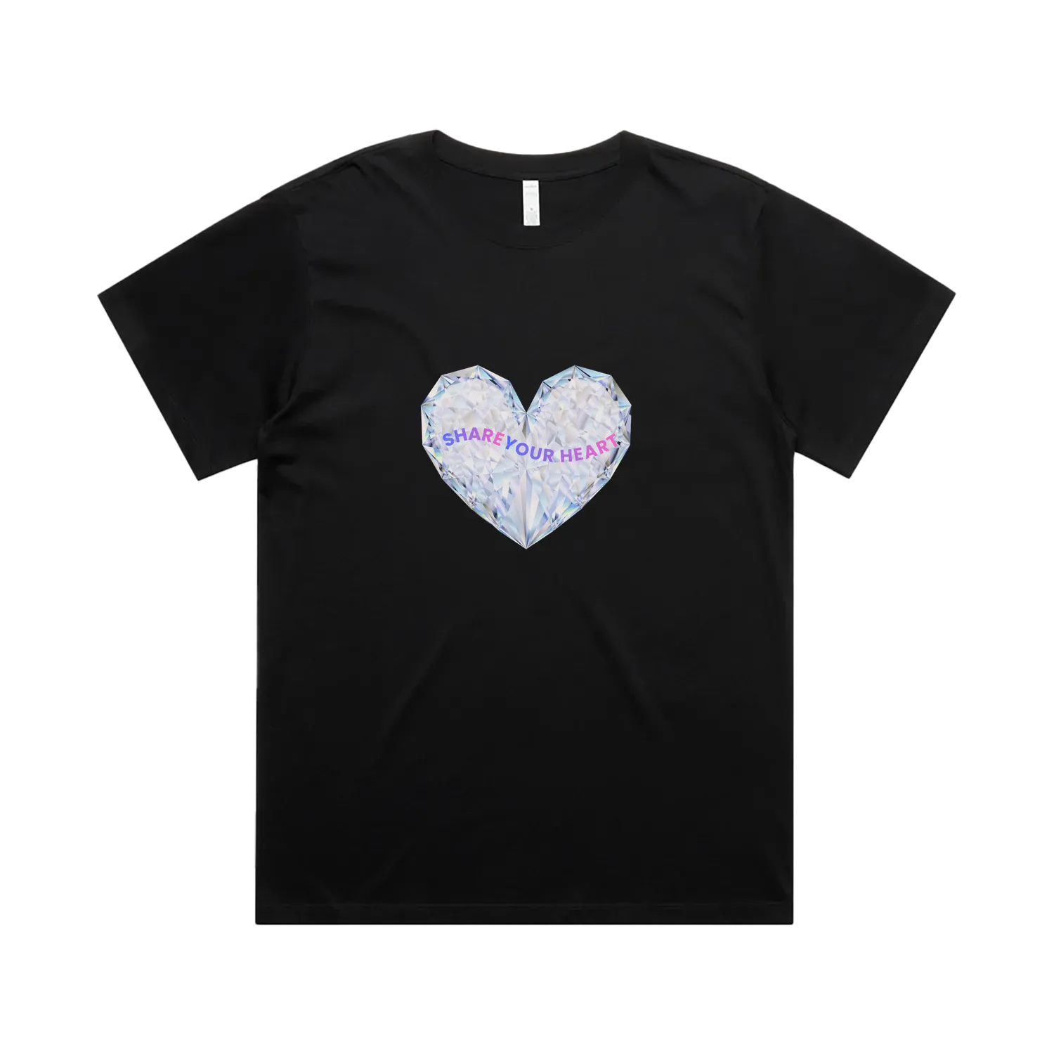 Black front flat lay